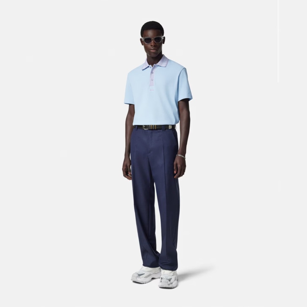 VERSACE GRECA COLLAR POLO SHIRT - Picture 2 of 3